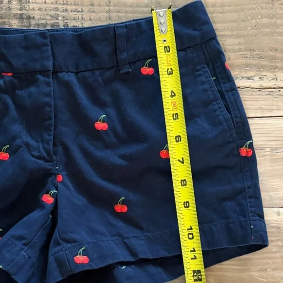 J. Crew Navy Shorts with Red Cherry Embroidery - Picture 4 of 4